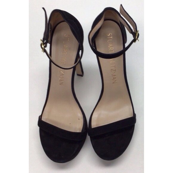 Stuart Weitzman Nudist Hollywood Heel in Black Size 10 MSRP $595 - Picture 2 of 15
